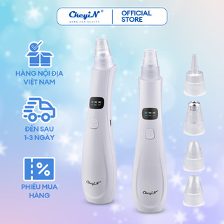 CKEYIN Máy hút mụn đầu đen  làm sạch lỗ chân lông kèm 5 đầu hút chuyên dụng MR596W  máy hút mụn cầm tay