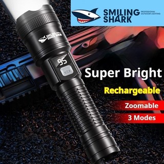 Mỉm Cười Cá Mập SD5242 Đèn Pin LED P50 3000LM Đèn Pin Di Động Đèn Pin Sạc USB Đèn Nhấp Nháy Có Thể Phóng To Chống Nước Cắm Trại Ngoài Trời Đi Bộ Đường Dài Chiếu Sáng Khẩn Cấp