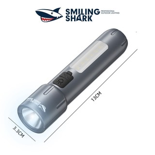 Cá mập cười sd5248 đèn pin mini led đèn pin siêu sáng usb sạc nhỏ di động cob đèn pha zoom đèn pin led chống nước cắm trại ngoài trời chiếu sáng khẩn cấp