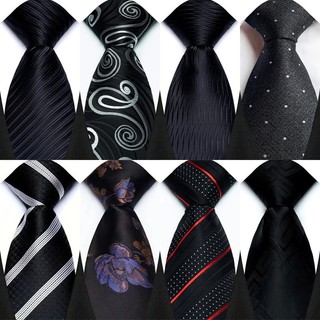Mới cà vạt nam 8cm cà vạt cho người đàn ông cổ điển jacquard dệt sọc chắc chắn màu đen dây đeo cổ cho người đàn ông trang phục gravata corbatas tiệc cưới kinh doanh