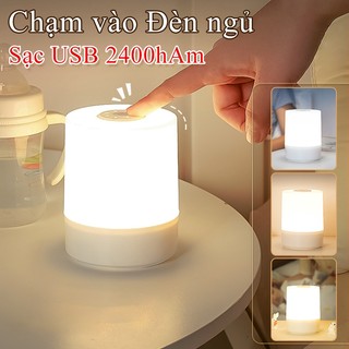 Led Đèn ngủ cảm ứng CHUANGYANG Sạc USB 2400hAm 3 màu Điều chỉnh độ sáng Bảo vệ tầm nhìn Đối với giường bàn