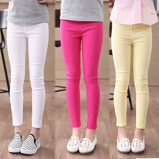 Quần legging quần 3-12 tuổi skinny jeans bút chì quần bé gái màu kẹo cao cấp co giãn quần cho trẻ em bé gái