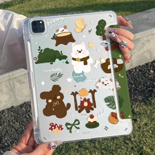 Kenke ipad Case hoạt hình anime dễ thương Có khe cắm bút chì bên phải cho ipad 2024 pro 11 inch air thế hệ thứ 6 13 inch pro 13 (2020 / 2021 / 2022) ipad air 4th air thế hệ thứ 5 ipad 10 gen ipad 9th 8th 7th