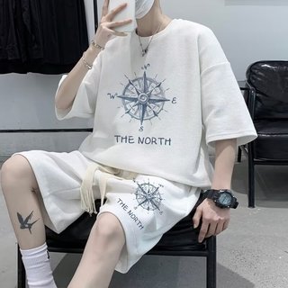  Bộ Đồ Nam Phong Cách Mỹ Mới Vintage Đường Phố Cao Cấp Couture Vách Ngăn Thể Thao Thường Ngày Mùa Hè Tay Ngắn Thời Trang Quần Short Thoáng Mát