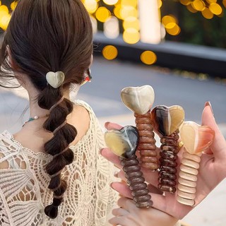[Đẹp Magpie] Vòng tròn điện thoại ma thuật bện 2024 Tình cảm mới Đường dây điện thoại tình yêu Vòng tròn tóc và mũ bảo hiểm đuôi ngựa