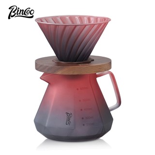 Bincoo bộ nồi cà phê pha tay đánh dấu cà phê lọc cốc chia sẻ nồi dụng cụ cà phê 600ml