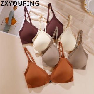 Zxyouping Áo Ngực Nữ Push Up Quần Lót Không Có Vòng Thép Áo Ngực Chữ V Sâu Plus Kích Thước Đồ Lót Nút Trước