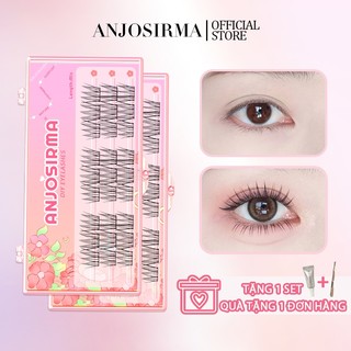 Anjosirma 3 Hàng K02 Nhóm Cô Gái Phân Đoạn Lông Mi Giả 3D DIY Cosplay Thần Tượng Lông Mi Giả Cụm Đơn Hàng Mi Cá Nhân Nối Dài Dụng Cụ Trang Điểm