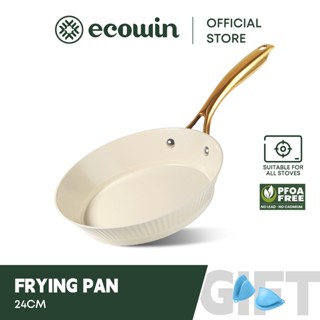 Chảo chiên chống dính Ecowin Lớp phủ gốm Royal Classic Series 24cm Không có nắp đậy Thích hợp cho tất cả các bếp