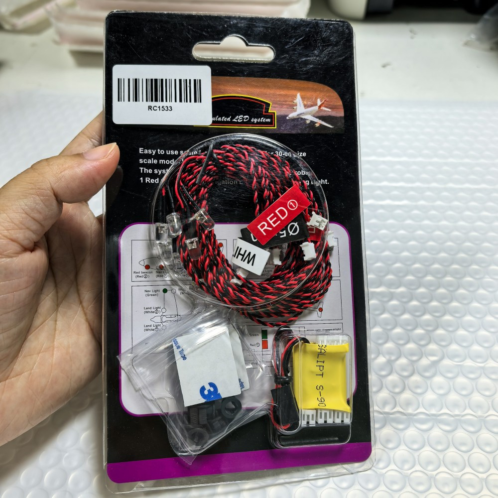 Rc Máy Bay Ban Đêm Chuyến Bay Đèn LED 8LED LED Flash RC Bộ Đèn LED Cho Máy Bay Trực Thăng RC Hệ Thốn