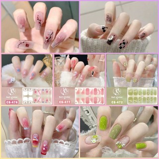 [Sản phẩm mới] 14 Finger CS Series Miếng dán móng tay cao cấp Hoa dễ thương Tính khí Làm móng tay Phim sơn móng tay Trọn bộ Chống thấm nước lâu trôi Di động không độc hại Sáng tạo DIY Miếng dán móng tay Cửa hàng làm móng tay chuyên dụng Po