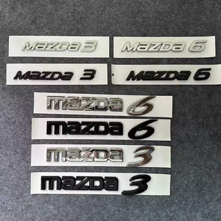 1 x ABS Chrome / Đen MAZDA 3 MAZDA 6 Chữ Logo Ô Tô Tự Động Phía Sau Thân Cây Biểu Tượng Miếng Dán Huy Hiệu Decal Thay Thế Cho MAZDA