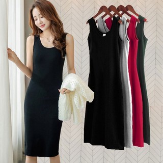 【WJZ】Váy ngắn tay màu trơn thời trang phong cách Hàn Quốc dành cho nữ【6793】
