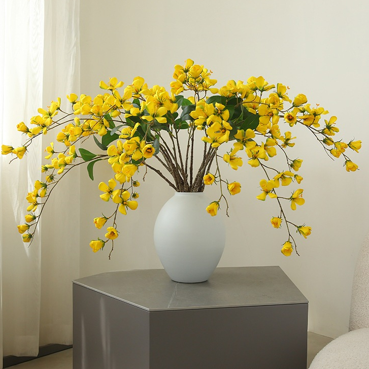 Mô Phỏng Hoa Citrate Trang Trí Nhà Hoa Vàng Thanh Lịch Citrate Hoa Bàn Ăn Hoa Bố Trí Cảnh Hoa Giả Đồ