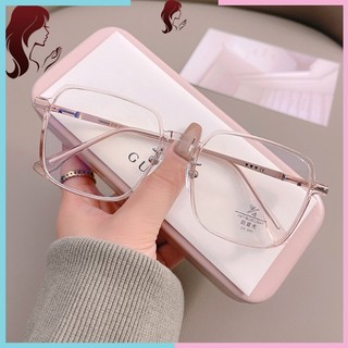  Kính nâu chống xanh thời trang hàn quốc gọng kính trong suốt thời trang phụ kiện đơn giản unisex 6 màu tùy chọn 