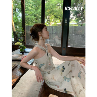 Váy treo cổ bướm đi biển