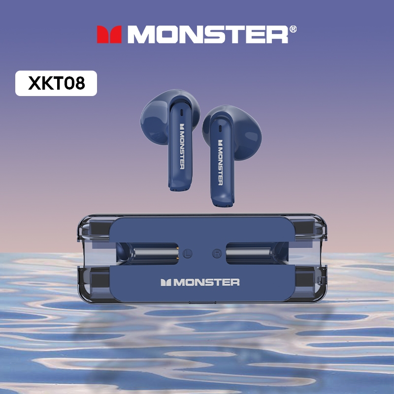  Tai Nghe Bluetooth Monster XKT08 Độ trễ thấp Cảm ứng Thông Minh Thể Thao Chống Nước Có Micro 5.3 