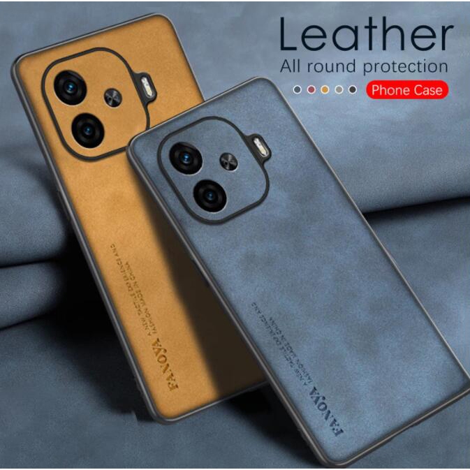 IQOO Z9 5G Z9X 5G iQOOZ9 iQOOZ9X Z 9 Z 9X Z9 X Vỏ Da Cừu Lai Da PU Chống Sốc Bảo Vệ Camera Mặt Sau