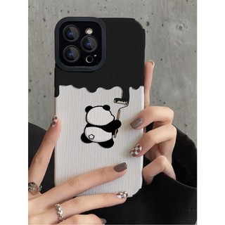 Ốp Lưng Cho iPhone 8 7 8plus 6plus 14 15 11 X XR XS MAX 12Promax 13 13Promax 14Promax 12 Bàn Chải Họa Tiết Gấu Treo Tường Chống Sốc Và Thả Họa Tiết Dọc Vỏ Mềm Bảo Vệ