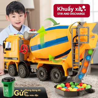 [Sẵn sàng] xe trộn bê tông đồ chơi xe bồn trộn bê tông Xe tải xi măng có thể xả được Xe tải xi măng lớn Xe tải xi măng Máy trộn xi măng Xe tải Đồ chơi nhẹ âm thanh Xe đồ chơi trẻ em Xe cẩu Xe mô hình ô tô
