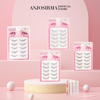 ANJOSIRMA Cặp Lông Mi Giả 3D Dài Và Dày Tự Nhiên