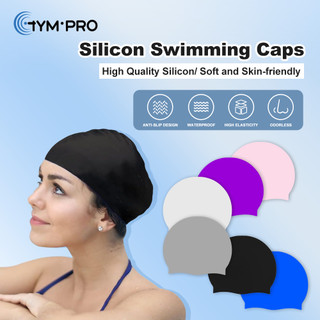 Gympro Unisex Người Lớn Trẻ Em Chống Thấm Nước Silicone Bơi Mũ Bơi Mũ Có Độ Đàn Hồi Cao Linh Hoạt Bền Ngoài Trời Thể Thao Dưới Nước Bể Bơi Phụ Kiện