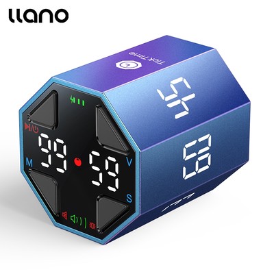 Đồng hồ hẹn giờ Llano Ticktime Octagon Pomodoro, Hẹn giờ lập phương năng suất làm việc, Hẹn giờ ADHD, Pomodoro tùy chỉnh, Tạm dừng & Tiếp tục, Tắt tiếng, Rung động & Cảnh báo âm thanh có thể điều chỉnh, 3 / 5 / 10 / 15 / 30 / 45 / 60 m