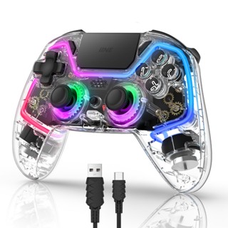  Bộ điều khiển trong suốt không dây IINE Bastet cho PS4   Switch   PC   Android   iOs với Touchpad Hall Effect Trgger Hall Joystick Tai nghe Jack cảm biến Macro & Turbo 6 trục Gyro 