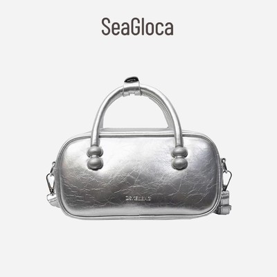 Seagloca Mới Di Động Thời Trang Xếp Ly Túi Bowling Phiên Bản Hàn Quốc Của Xu Hướng Túi Đeo Vai Mùa Hè Cao Cấp Cảm Giác Túi Đeo Ngang Dành Cho Nữ