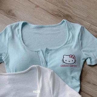 ❤Áo thun ngắn mèo KT dễ thương Nhật Bản