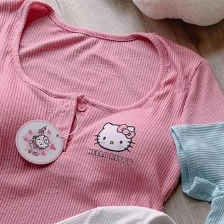 ❤Áo thun ngắn mèo KT dễ thương Nhật Bản