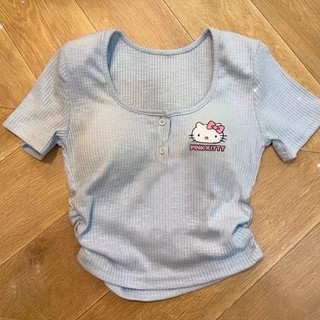 ❤Áo thun ngắn mèo KT dễ thương Nhật Bản