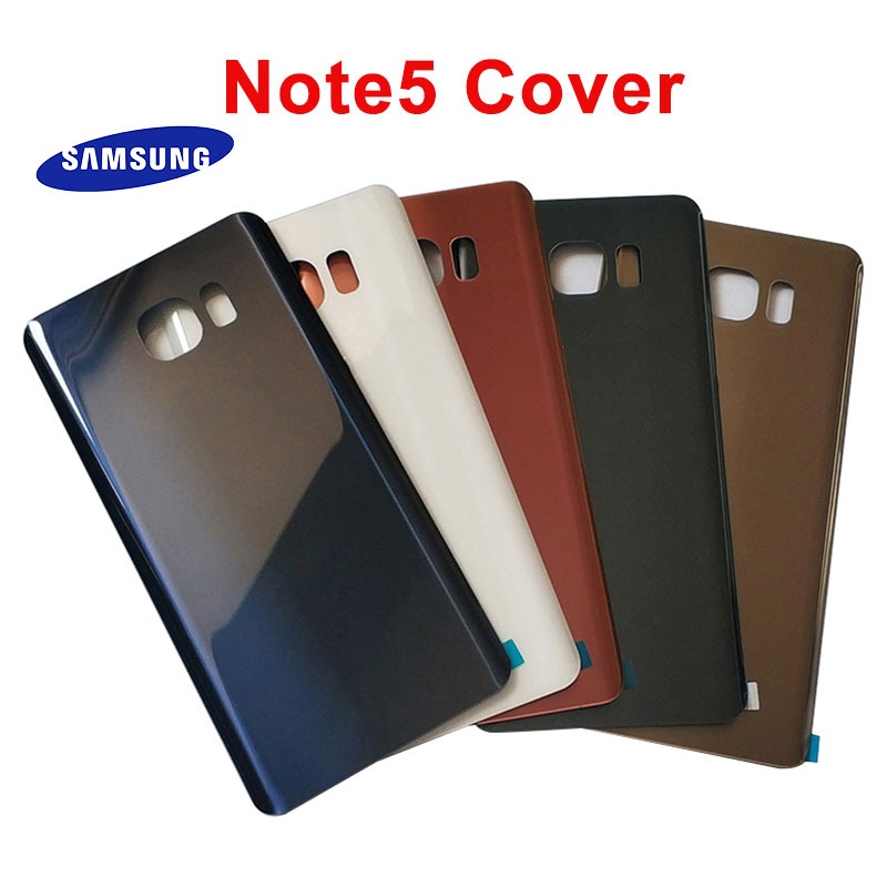 Mới Samsung Galaxy Note 5 N920 N920F N920A Cho Note5 Mặt Sau Pin Kính Nhà Ở Cửa Điện Thoại Phía Sau 