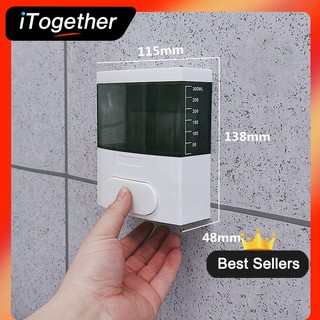 Hộp đựng nước rửa tay 300ml gắn tường không cần khoan dạng nhấn tiện dụng cho nhà bếp/phòng tắm