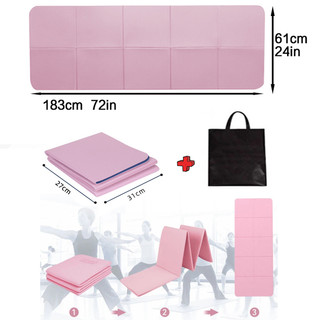 Gympro 183cm * 61cm * 0.4cm Thảm tập Yoga có thể gập lại chống trượt TPE dành cho người mới bắt đầu Cách âm chuyên dụng Đặt sàn ngủ di động Dụng cụ tiện dụng Pilates Cải cách Thảm mềm mại