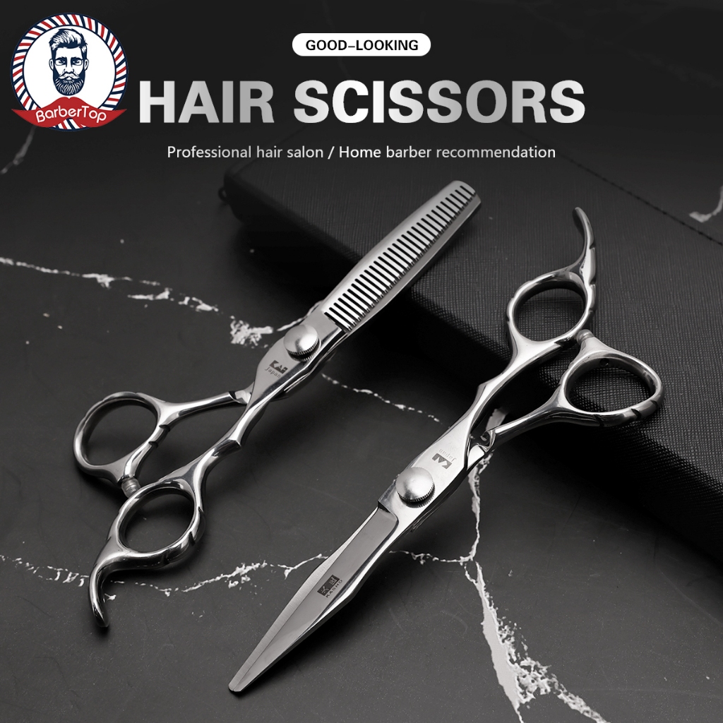 Hàng có sẵn #6 Inch Pháo Hoa Salon Kéo Tóc Flat Cắt Nổ Kéo Mỏng Kéo Salon Cắt Tóc Dụng Cụ Tạo Kiểu T