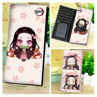 Ví dài da pu gập đôi in hình anime kimetsu no yaiba demon slayer