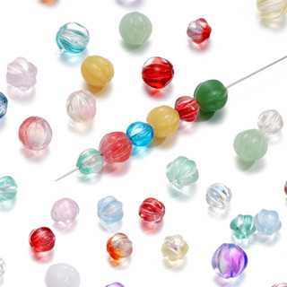 St. kunkka 20-50 Chiếc Hạt Thủy Tinh 8 Mm Hai Màu Bí Ngô Hạt Làm Cho DIY Đính Hạt Vòng Tay Vòng Cổ