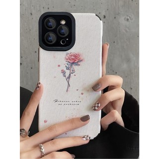 Ốp Lưng Cho iPhone 8 7 8plus 6plus 14 15 12 X XR XS MAX 12Promax 11 13Promax 14Promax 13 Hoa Hồng Hoa Hồng Hoa Văn Sốc Và Thả Hoa Văn Dọc Bảo Vệ Mềm