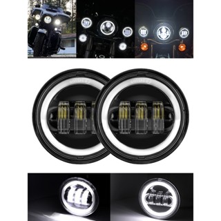 4.5 Inch Led Phụ Trợ Điểm Sương Mù Đi Qua Ánh Sáng Mắt Thiên Thần Đèn 30W Cho 4 1 / 2 "Xe Máy ATV Led Tròn Sương Mù Ánh Sáng