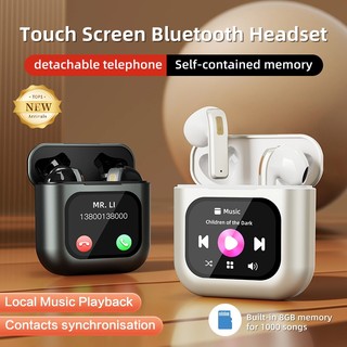 Màn hình màu TFT 2.01 Tai nghe nhét tai ENC Khử tiếng ồn Tai nghe Bluetooth thể thao không dây thông minh với ứng dụng hỗ trợ bộ nhớ 8GB cho điện thoại iPhone Xiaomi