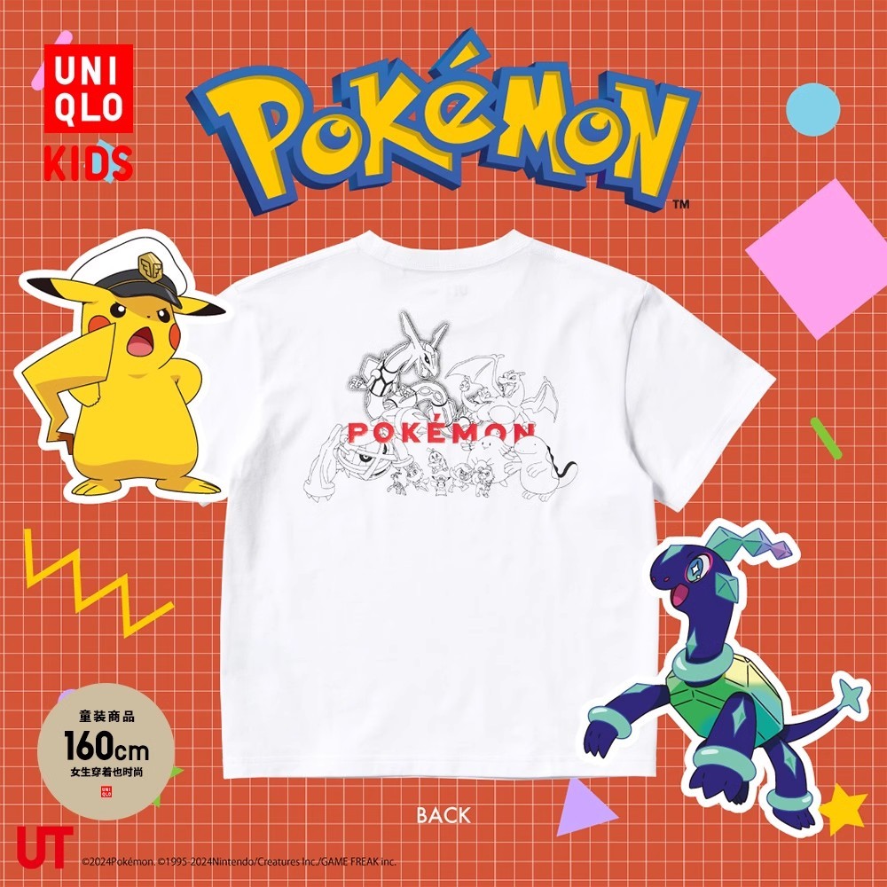 Quần áo trẻ em Uniqlo Bé trai và Bé gái UT Pok É Mon Pok É Mon Áo thun ngắn tay 471857