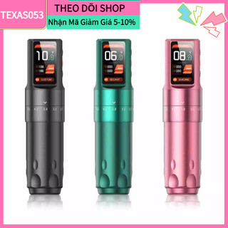 Máy xăm pen - máy xăm không dây tattoo 2000mah màn hình lcd có đầu nối rca 2.3 ‐ 4.5mm