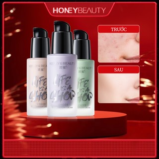【VN Tàu Thủy Honey Beauty Kem Lót kem che khuyết điểm kem nền kiềm dầu nâng tông che lỗ chân lông làm mịn da 30g