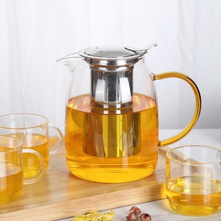 Nồi trà hoa thủy tinh borosilicate cao, nồi trà lọc mở rộng borosilicate cao mới, nồi trà thủy tinh trong suốt, nồi trà thủy tinh chịu nhiệt, nồi trà thủy tinh