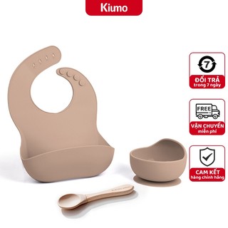 KIUMO Mickey khay ăn dặm cho bé Bộ Thức Ăn Cho Bé 3/6/8 Chiếc Silicone Đĩa Bé Bộ