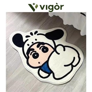 Crayon Nhỏ Cửa Mới Chống Trơn Trượt Thấm Hút Chân Thảm Phòng Ngủ Cửa Cashmere Thảm Chống Mài Mòn Dễ Dàng Chăm Sóc Sàn Thảm