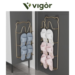 VIGOR丨Trong Nhà Treo Tường Đa Năng Giá Để Giày Vào Dép Giá Phòng Tắm Không Đục Lỗ Sắt Giá Phơi Giày
