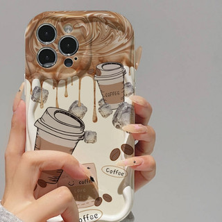 Ốp lưng cho iPhone 7plus 8plus 14Promax 7 6 6s plus 11 12 13Pro 11Pro xr xsmax 13 13Promax 12Pro 11Promax 14 Ice Cube Mẫu cà phê Vỏ bọc toàn bộ Vỏ mềm bảo vệ ống kính