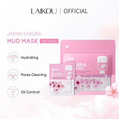 12 Mặt nạ kiềm dầu Laikou chiết xuất hoa anh đào 5g